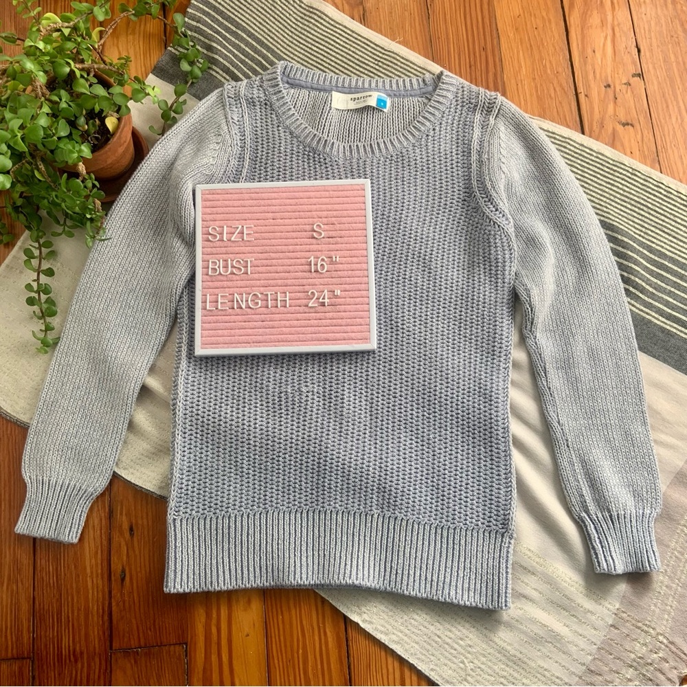 Anthro Sparrow Gray Knit Sweater